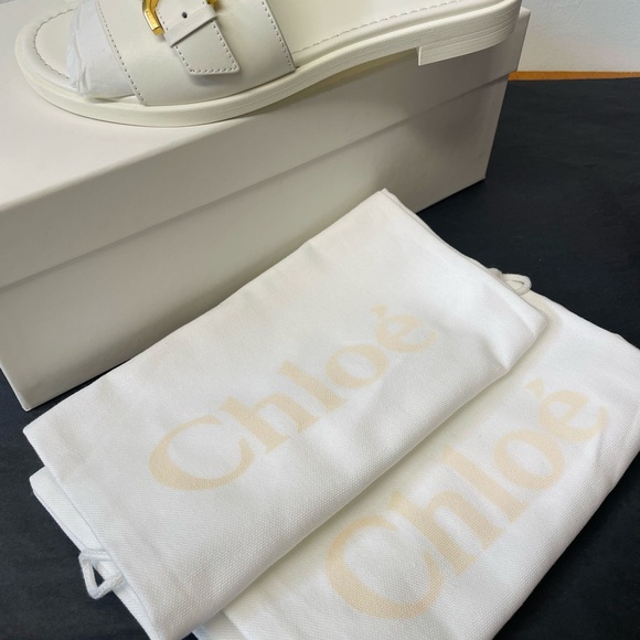 Chloe Marcie Slides in Eggshell size 35 - Picture 9 of 11